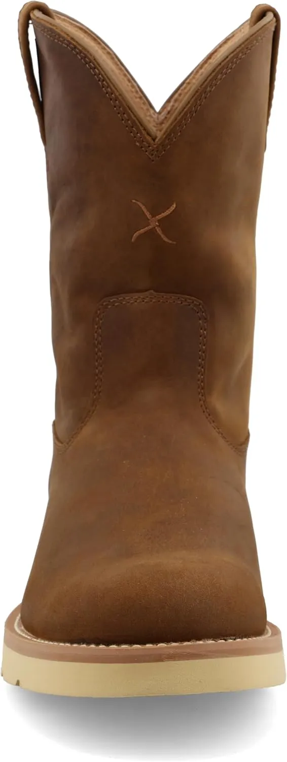 Twisted X Men's 10" Work Pull On Wedge Sole Boot, Round Toe