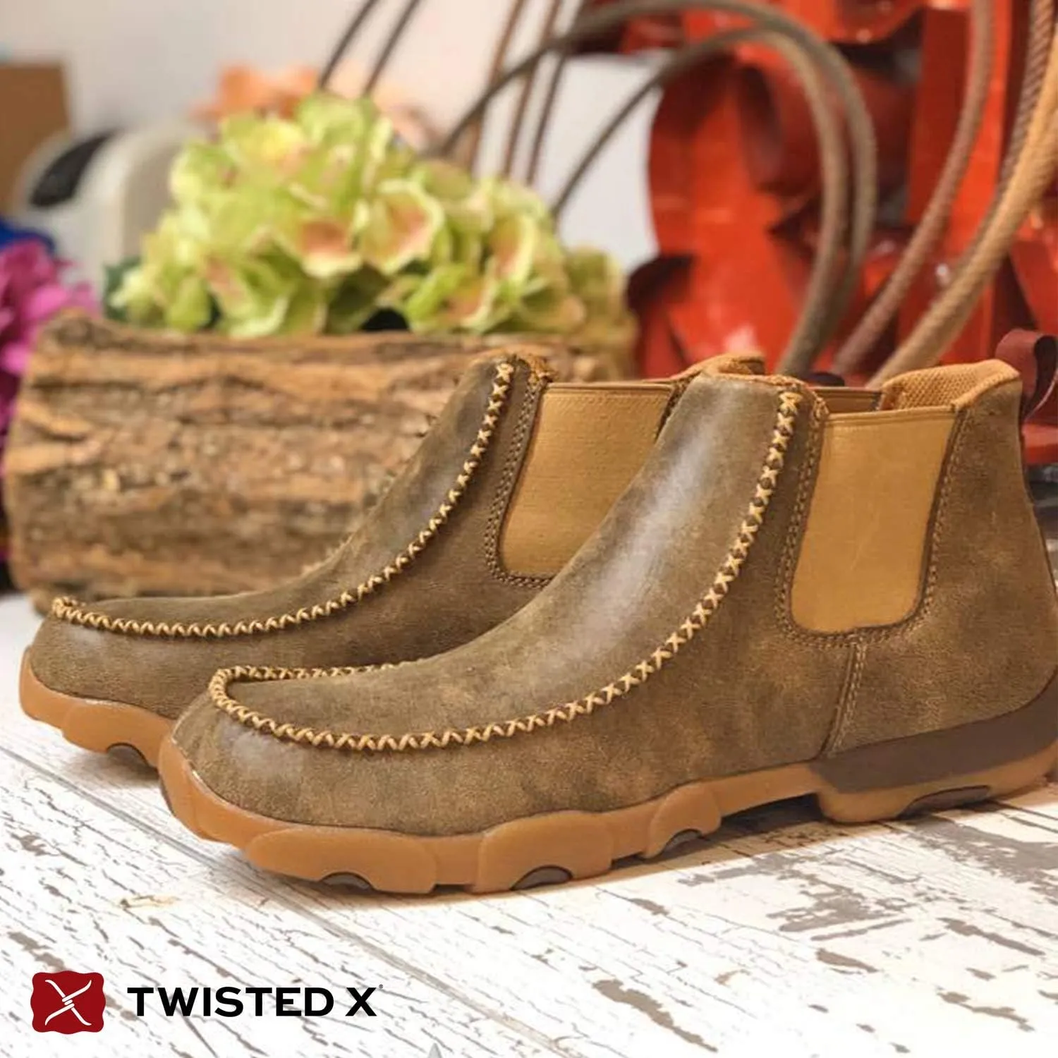 Twisted X Men's 4" Work Chelsea Wedge Sole Boot