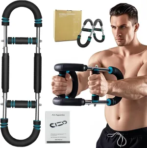 Twister Arm Trainer, 40-100lb Adjustable Chest Workout Equipment Portable Arm Trainer Exercise Fitness Equipment Detachable Power Twister Bar for Men at Home Office Anywhere