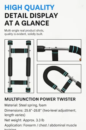 Twister Arm Trainer,60-110lb Adjustable Chest Workout Equipment,arm Trainer for Men,Arm Strength Trainer,Portable Spring Resistance for Home Workout Equipment