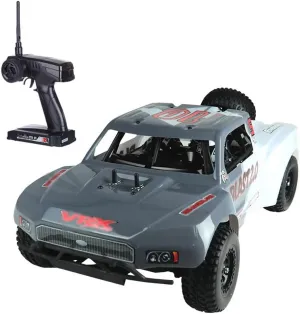 Two-Speed Nitro RC Car for Adult 1/10 20.9IN Gas-Engine Remote Control Truck 70KM/H 2.4G 18CXP Nitro Engine Short Course Rally Vehicle All Terrain Off Road Racing Car 80cc Fuel Tank (Gray)