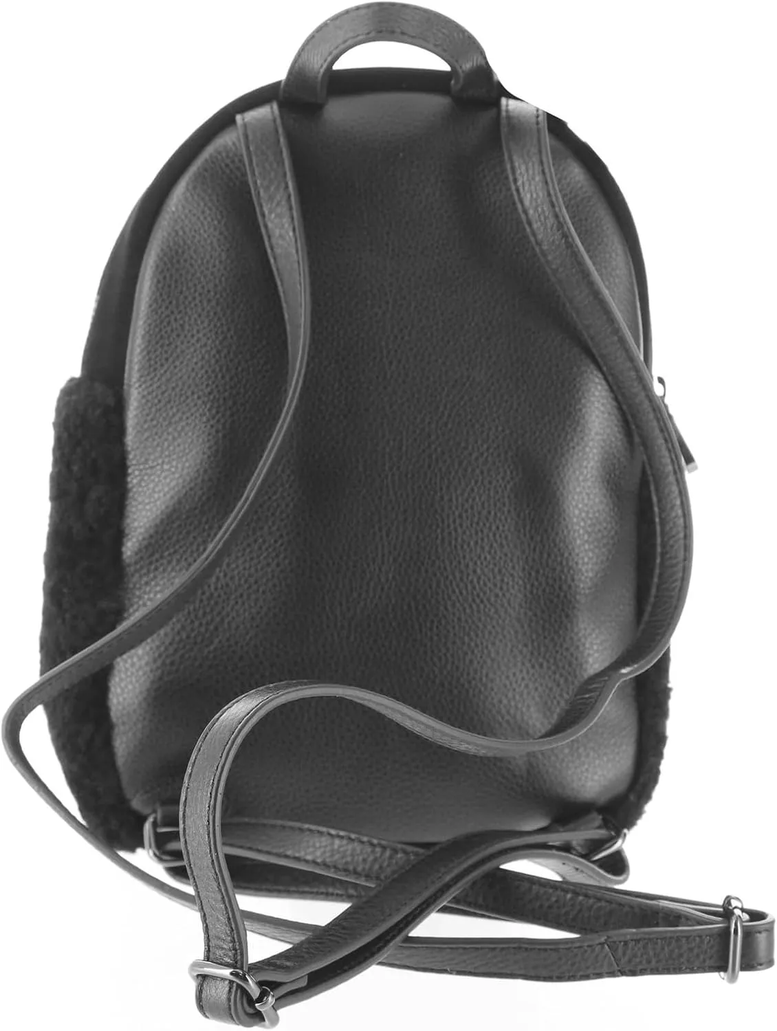 UGG Women's Dannie II Mini Backpack Sheepskin, Black, Small