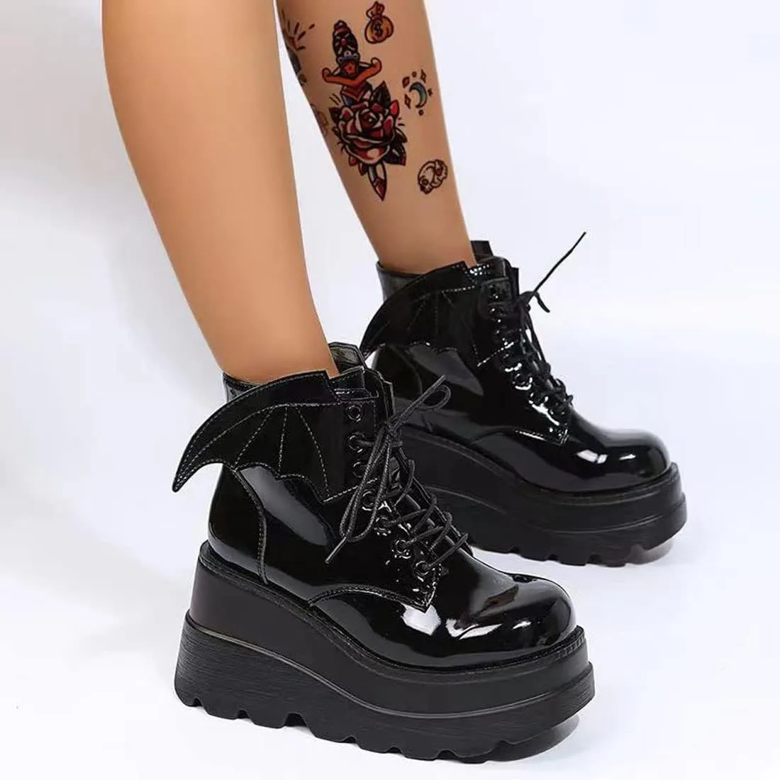 Ulalaza Women Mary Jane Dress Pumps Lolita Shoes Cute Platform Gothic Double Ankle Strap Round Toe Chunky Heel Uniform Pumps Shoes Perfect for School Party Business Work Dance Date Night Club