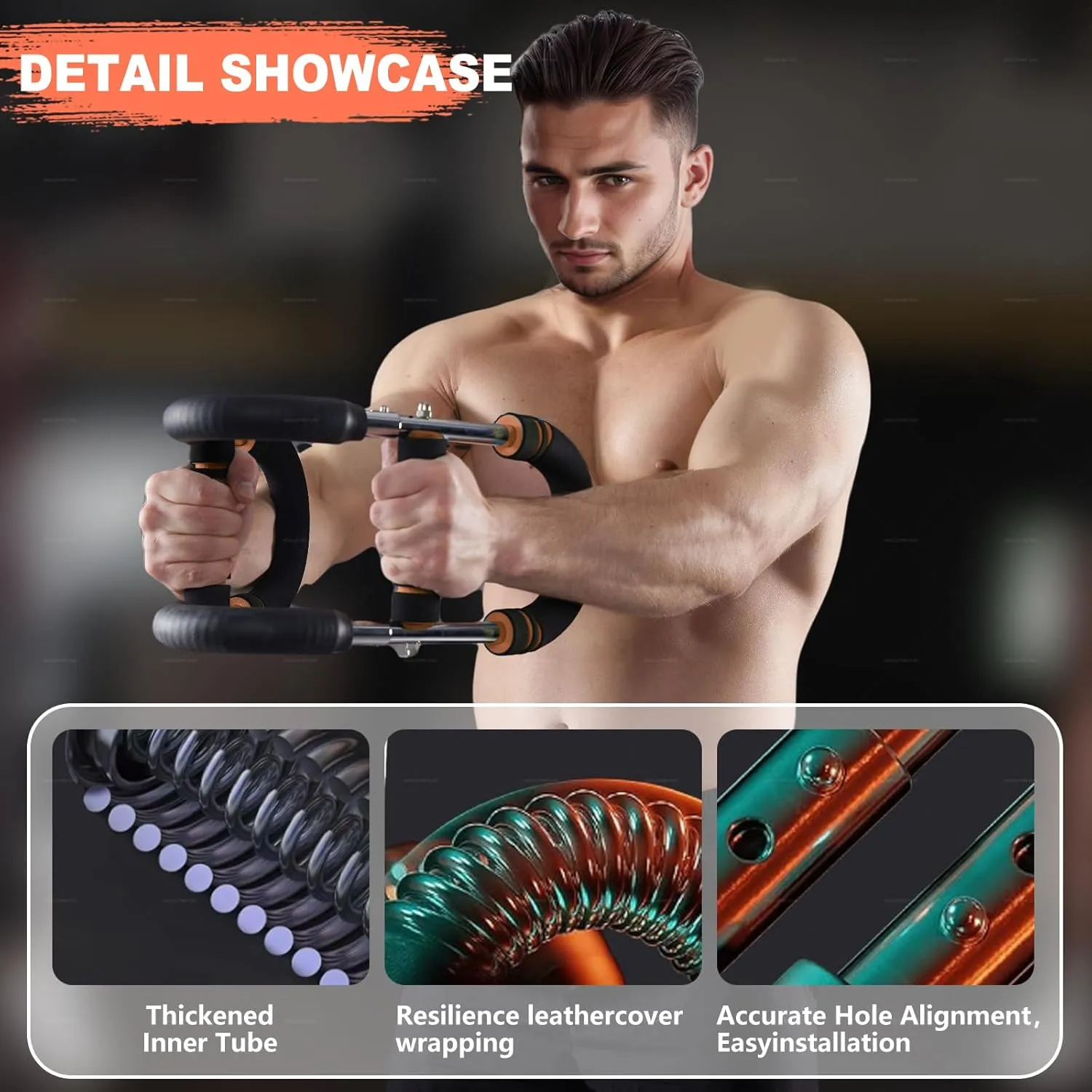 Ultimate Twister Arm Trainer, Adjustable Chest Workout Equipment, Arm Trainer For Men, Shoulder Muscle Training, Upper Body Strength Training Machine, Portable Spring Resistance Home Fitness Equipment