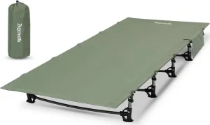 Ultralight Folding Tent Camping Cot Bed Lightweight Backpacking Cot Without Tools Hiking Cot Portable Camping Bed for Adults Camping Hiking, Travel, Home, Army Green