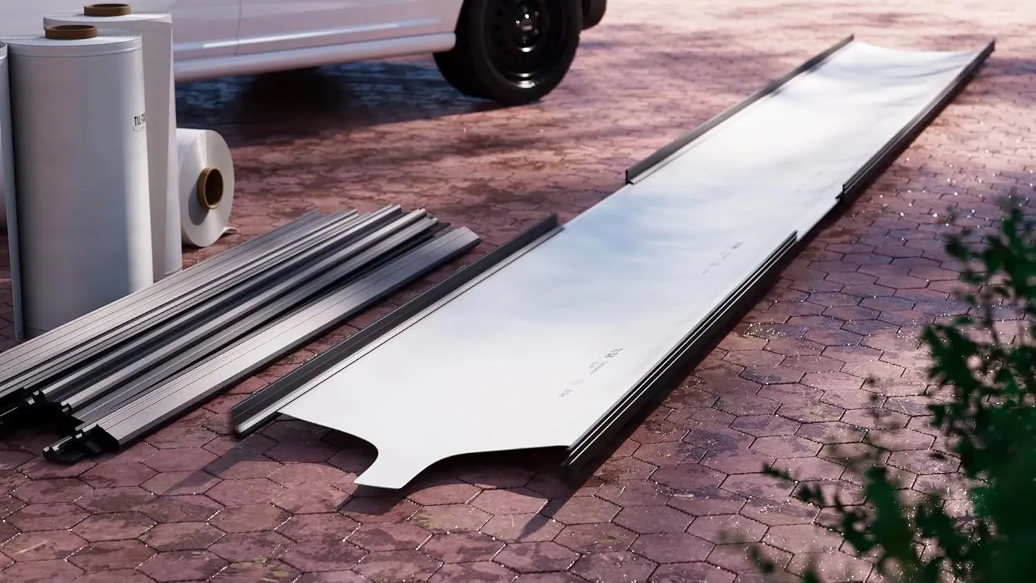Under Deck Drainage System for 16” joist space - Premium Rainproof Solution for NEW decks | Easy DIY Installation (1, 49 Feet), Light Grey