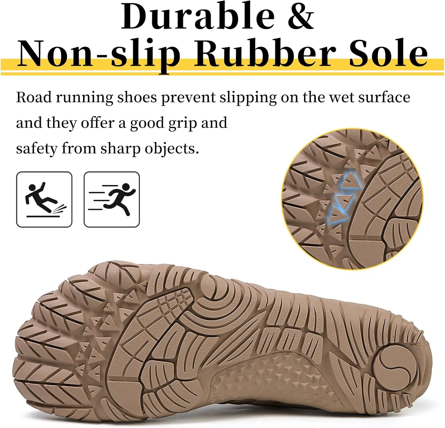Unisex Barefoot Shoes for Men and Women with Wide Toe Box Zero Drop Design Minimalist Hike Footwear Water Shoes Five Finger Cross-Trainer Ideal for Walking Hiking and Grounding Activities