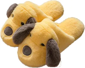 Unisex Cute Animal Winter Warm Thermal Soft Plush Slip-on Shoes Memory Foam Non-Slip Fuzzy Fluffy Home Indoor Bedroom Slippers