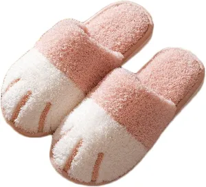Unisex Cute Animal Winter Warm Thermal Soft Plush Slip-on Shoes Memory Foam Non-Slip Fuzzy Fluffy Home Indoor Bedroom Slippers