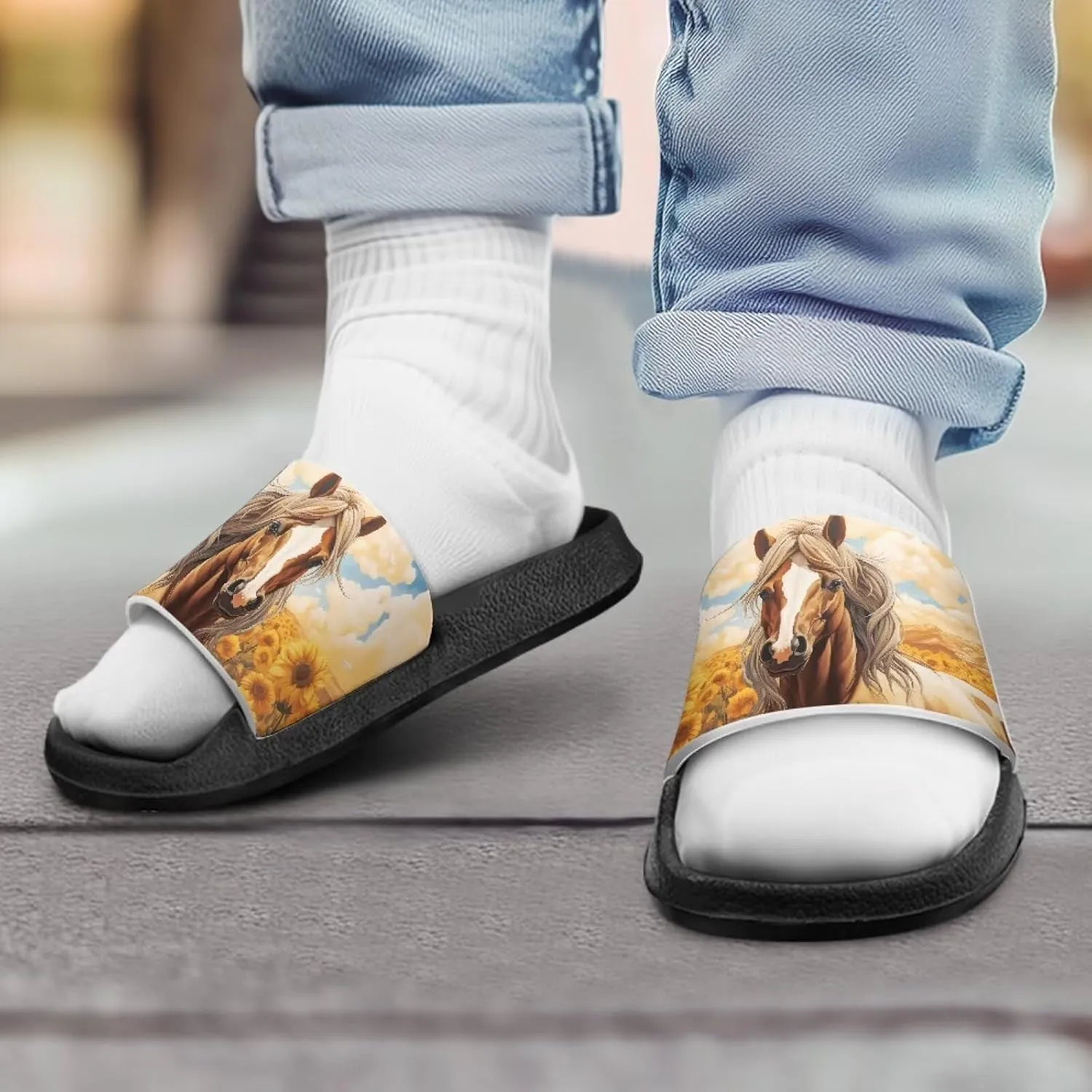 Unisex Slides for Girls Boys Comfortable Slippers Slides Non-slip Shower Shoes House Fashion Thick for Indoor & Outdoor Gifts