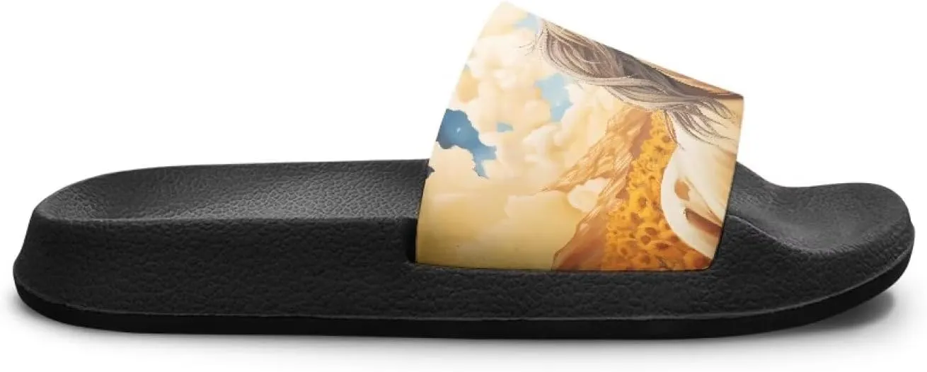Unisex Slides for Girls Boys Comfortable Slippers Slides Non-slip Shower Shoes House Fashion Thick for Indoor & Outdoor Gifts