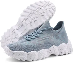 UOQAPRE Running Shoes Lightweight Sports Tennis Shoes Breathable Mesh Walking Sneakers Sock Casual Ladies Fashion Sneakers