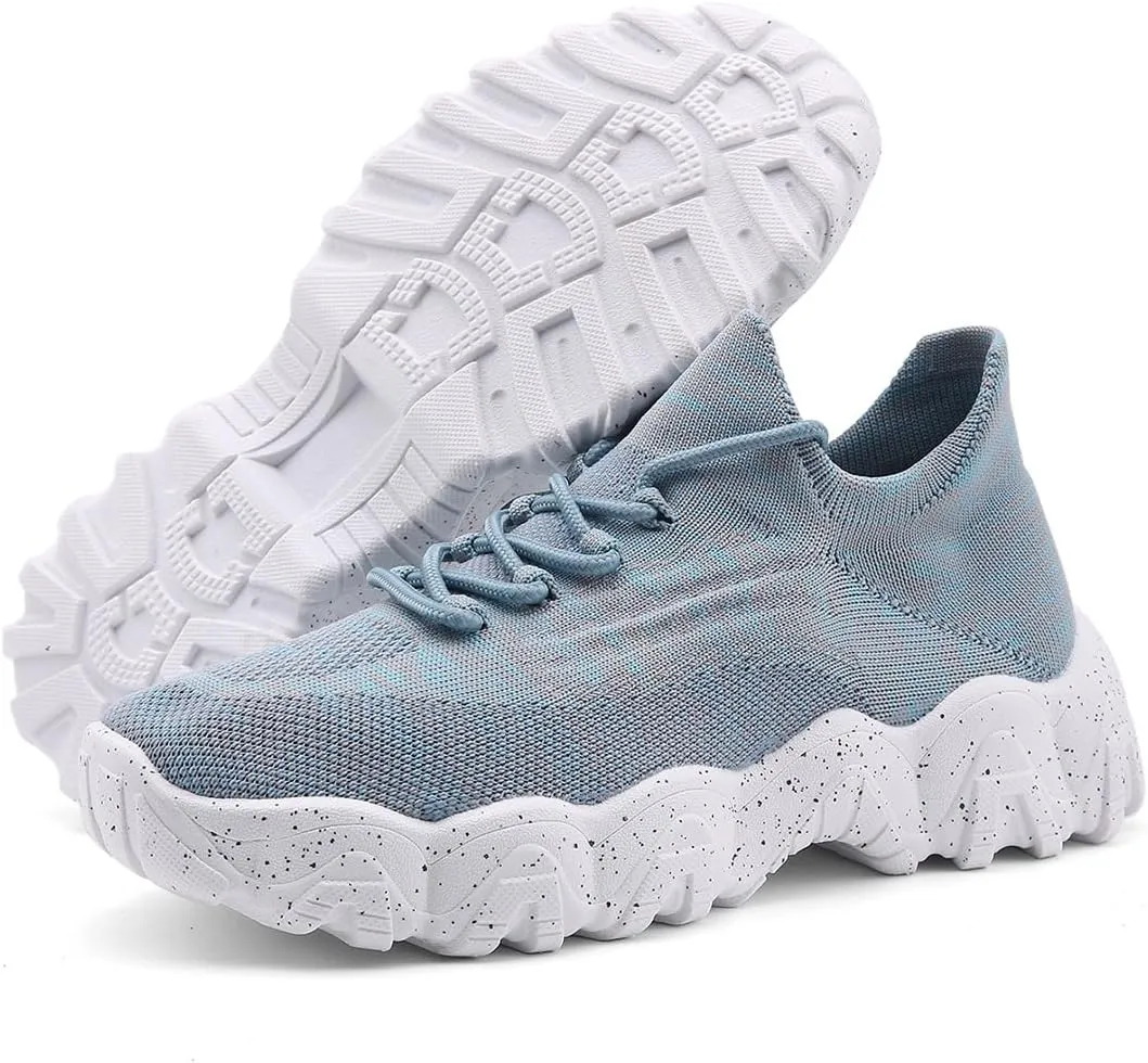 UOQAPRE Running Shoes Lightweight Sports Tennis Shoes Breathable Mesh Walking Sneakers Sock Casual Ladies Fashion Sneakers