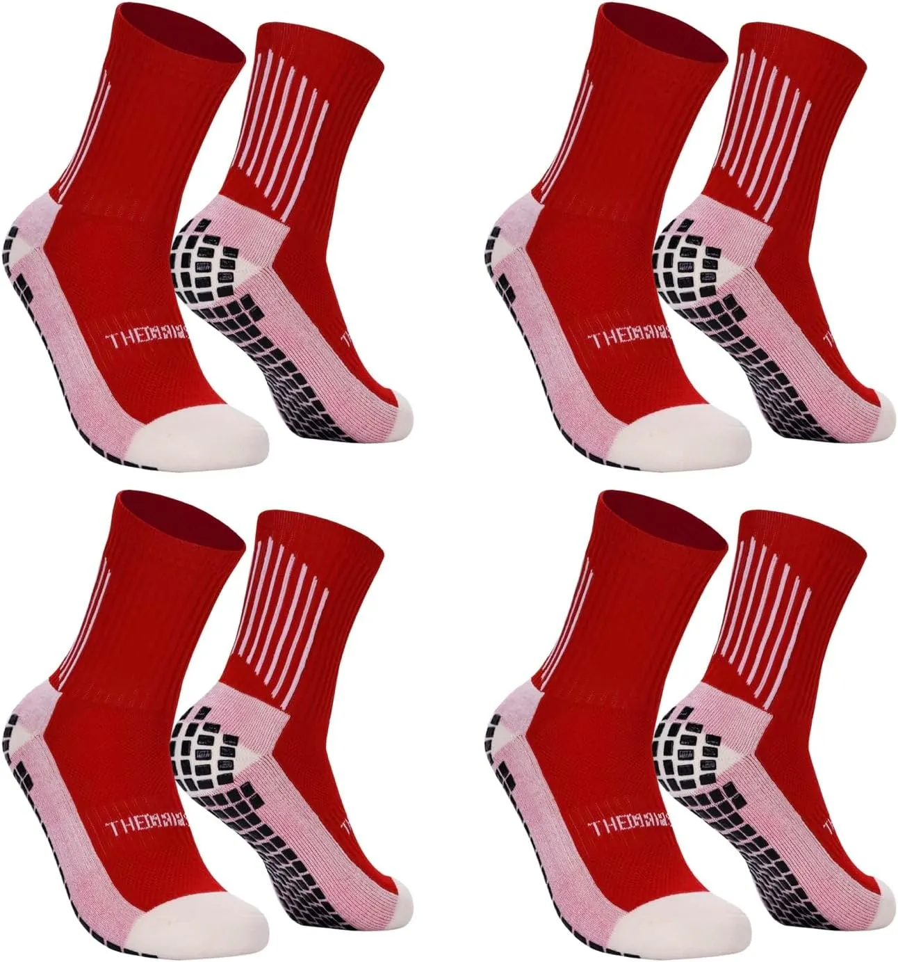 V2 Youth Anti Slip Soccer & Trampoline Socks 4 pk ages 4-10