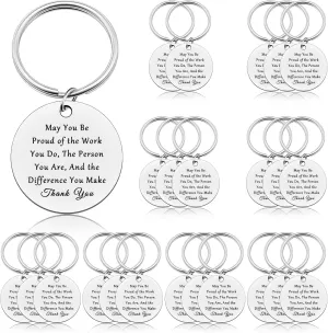Vadaka 24Pcs Gym Coach Gifts Fitness Instructor Thank You Gift Gym Motivational Gift Fitness Trainer Gift Fitness Instructor Thank You Gift Retirement Keychain for Fitness Coach Fitness Lover