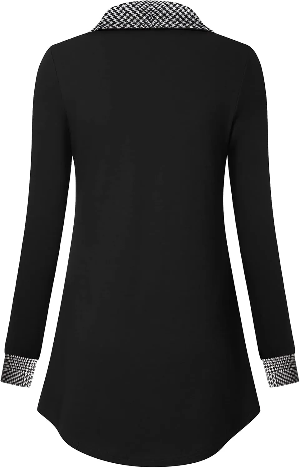 VALOLIA Women's Casual Swing Sweatshirt Long Sleeve Zipper Lapel Fashion Pullover Tunic