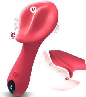 Vibrator Wand Women Sex Toys - 3 In 1 Clitoris Vagina Labia Vibrator, LCD Clitoral Stimulator 9 Vibration, Vibrating Nipple Bullet Female Adult Sex Toy, Healexcer Sexual Stimulation for Women Pleasure