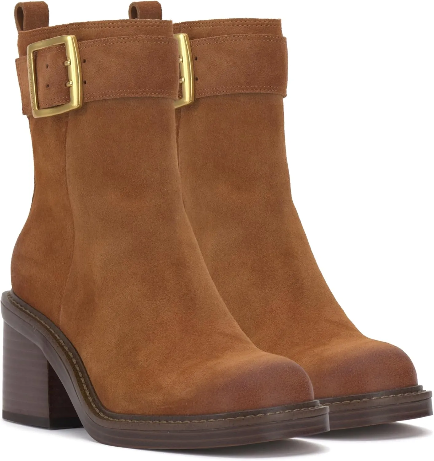 Vince Camuto Women's Bembonie Stacked Heel Bootie Ankle Boot