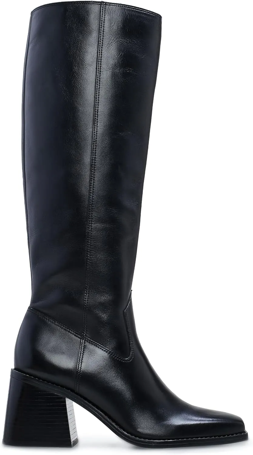 Vince Camuto Women's Sangeti Stacked Heel Knee High Wide Calf Boot Fashion