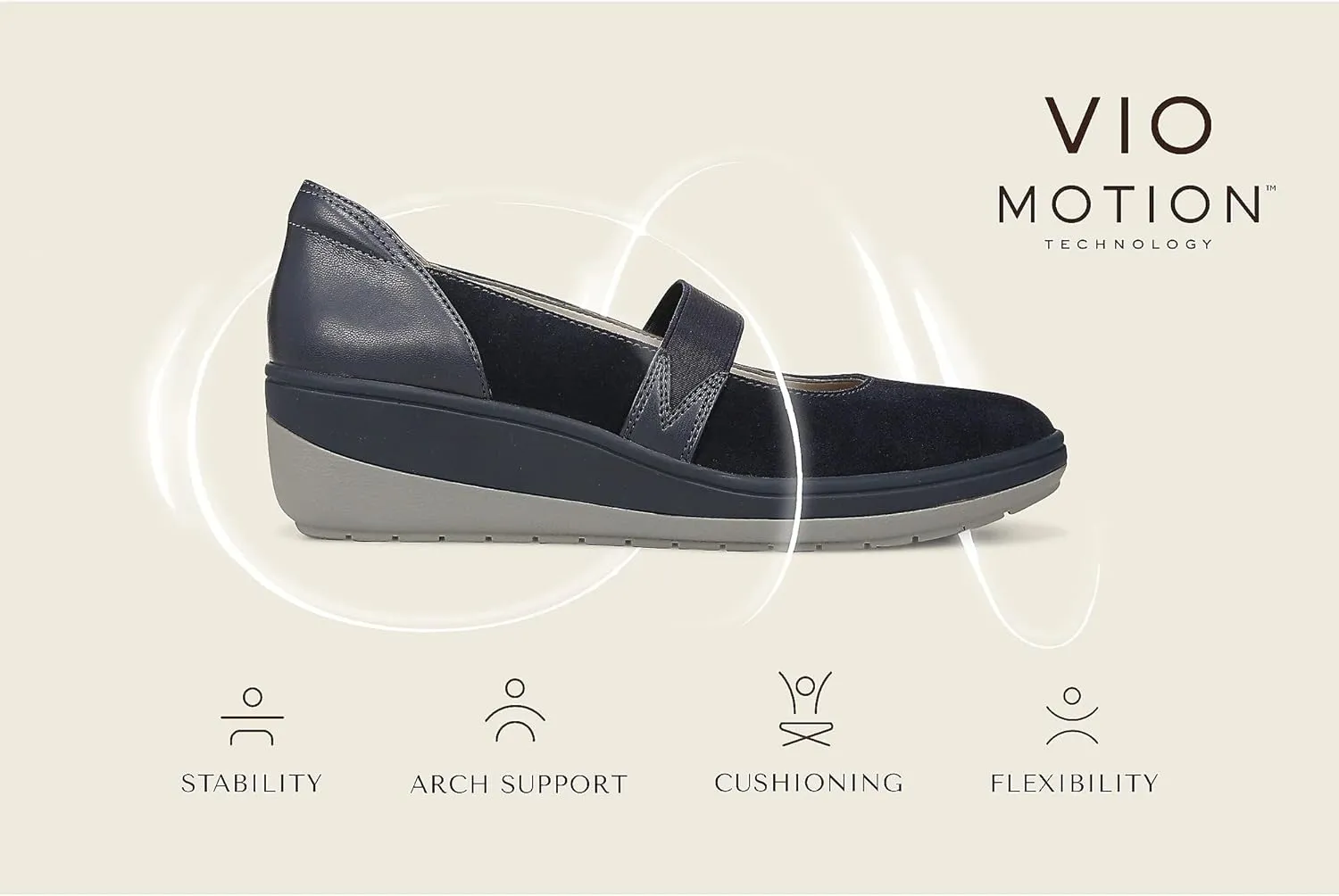 Vionic Judie Women's Orthotic Mary Jane Wedge Casual Shoe
