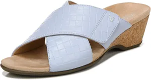 Vionic Leticia Women's Wedge Comfort Sandal Blue Haze - 9.5 Medium
