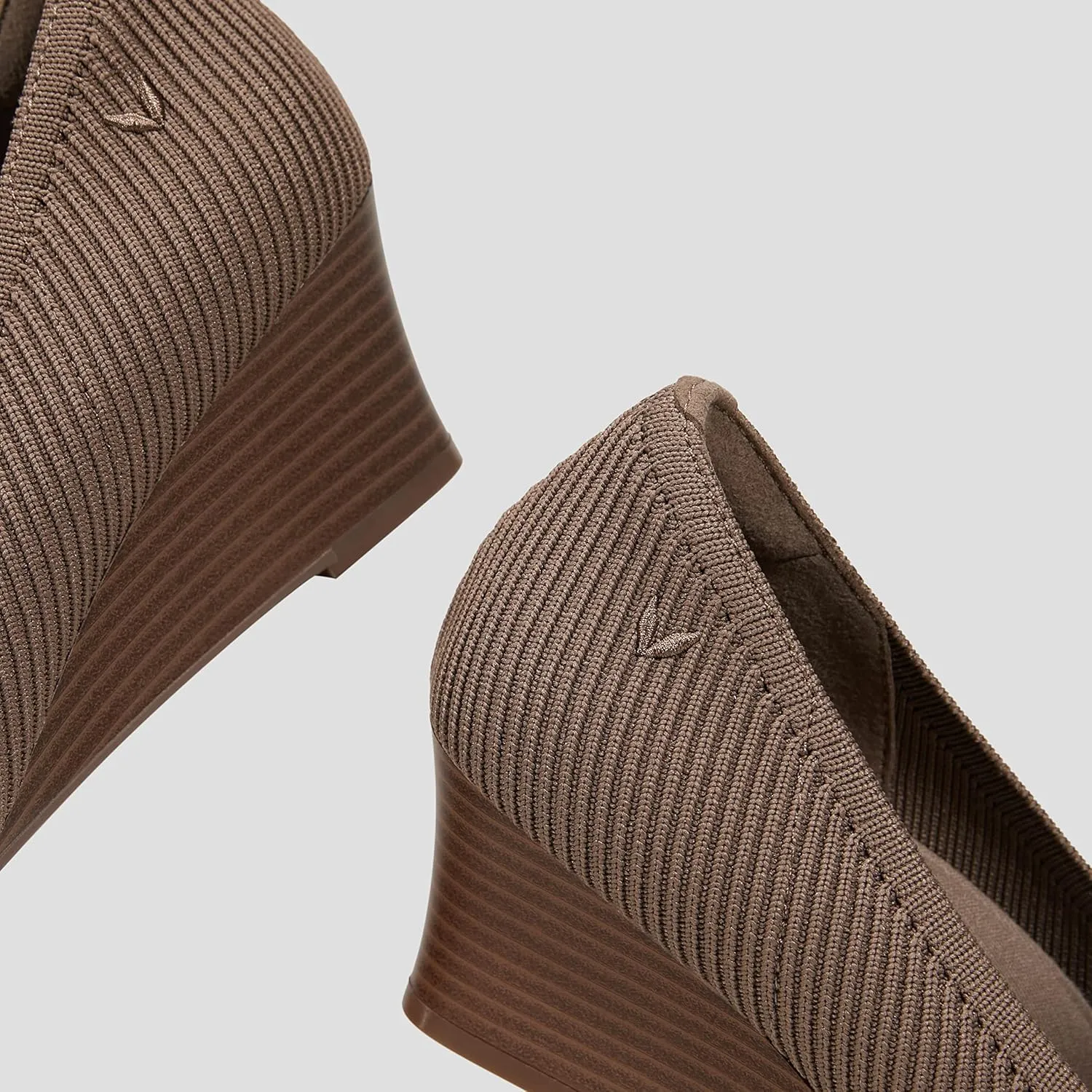 VIVAIA Margot Wedge Women's Square Toe Wedge Pumps Shoes Comfortable 2.16" Wedge Heels Pumps with Arch Support