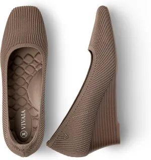 VIVAIA Margot Wedge Women's Square Toe Wedge Pumps Shoes Comfortable 2.16" Wedge Heels Pumps with Arch Support