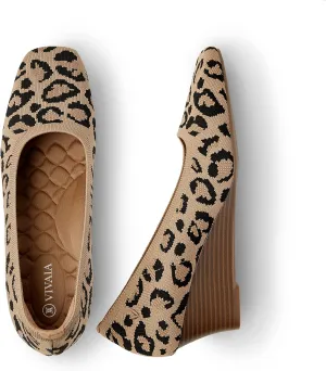 VIVAIA Margot Wedge Women's Square Toe Wedge Pumps Shoes Comfortable 2.16" Wedge Heels Pumps with Arch Support