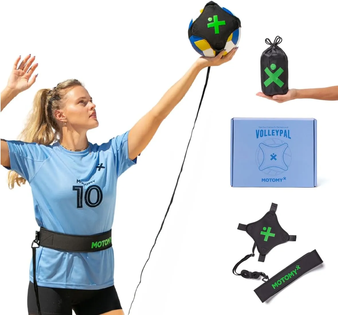 Volleyball Training Equipment Aid 'Volleypal' – Solo Volleyball Equipment for Practicing Serve, Spike, Set & Pass; Volleyball Practice Equipment Gift for Beginners & Experts