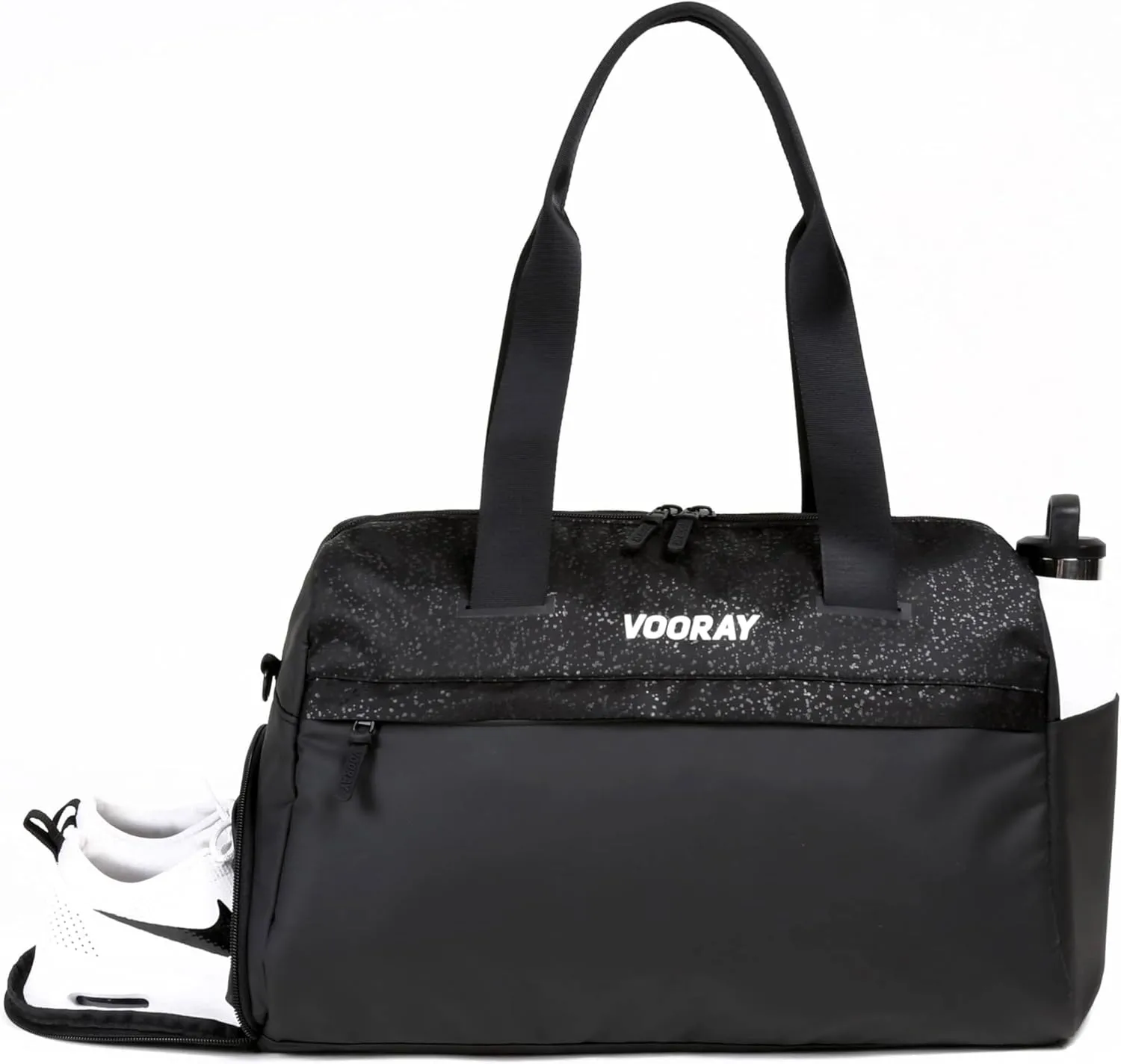 Vooray 25L Trainer Duffel Bag – Lightweight Travel Duffel for Women and Men with Shoe Pocket, Workout Bag, Weekender for Overnight, Football, Traveling, or Hospital Use