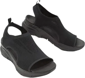 Washable Slingback Orthopedic Slide Sport Sandals, Gradation Thick Bottom Fish Mouth Beach Casual Sandals, Mesh Soft Sole Shoes for Women