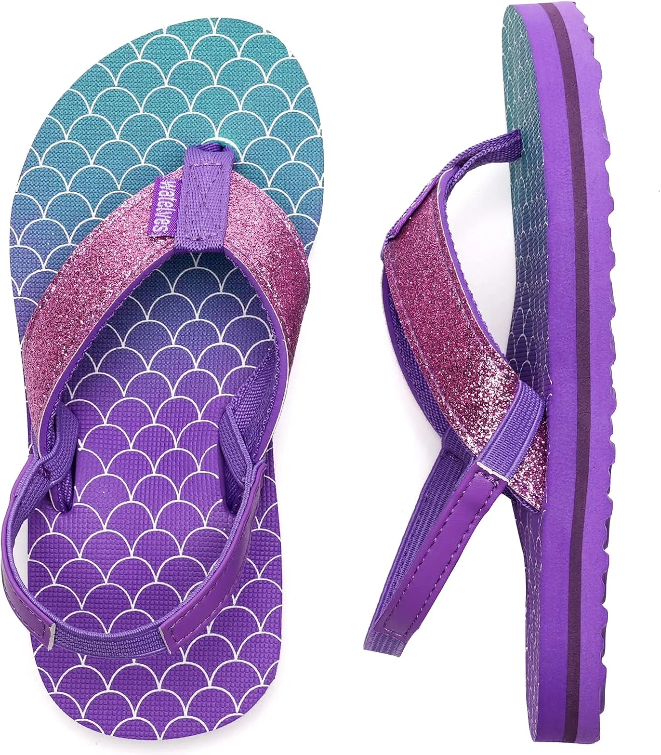 WateLves Girls & Boys Kids Flip Flop summer Slide Sandals Slip on Suitable for Bath Shower Beach pool (Little Kid/Big Kid)