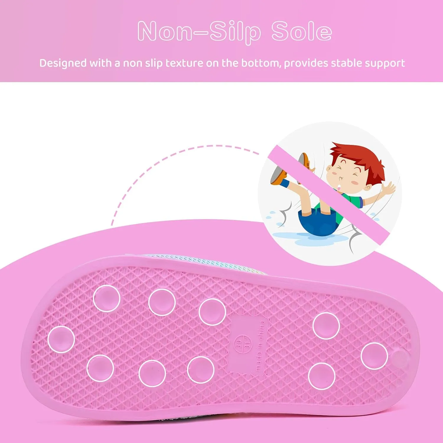 WateLves Girls & Boys Slide Sandals Kids Summer Slippers Slip On for Outdoor Beach Pool Shower (Little Kid/Big Kid)