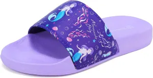 WateLves Girls & Boys Slide Sandals Kids Summer Slippers Slip On for Outdoor Beach Pool Shower (Little Kid/Big Kid)