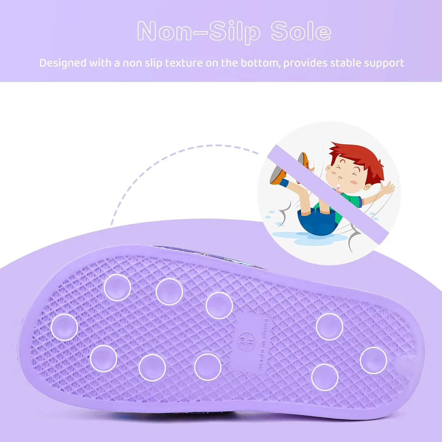 WateLves Girls & Boys Slide Sandals Kids Summer Slippers Slip On for Outdoor Beach Pool Shower (Little Kid/Big Kid)