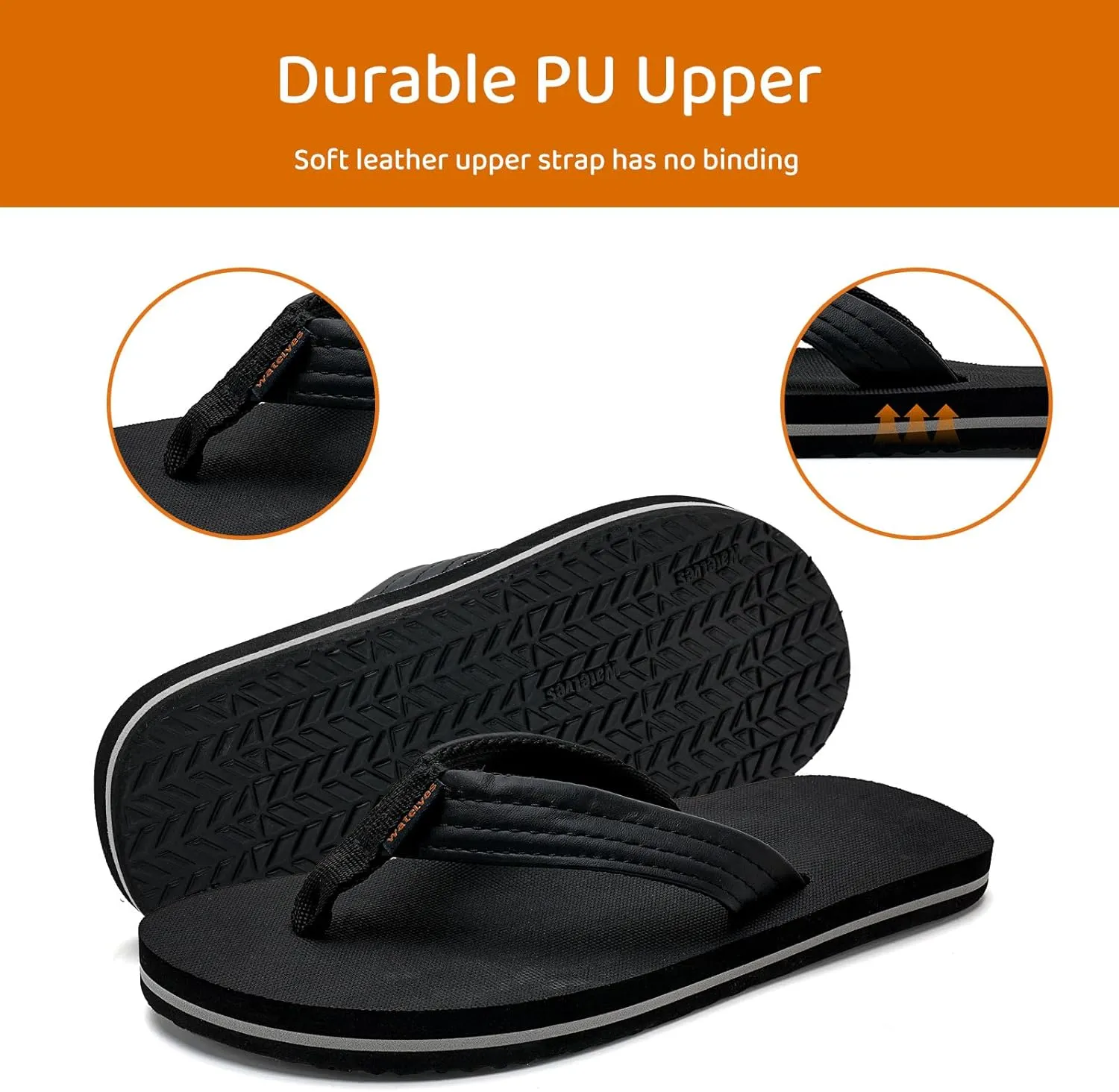 WateLves Kids Flip Flops Boys Girls Sandals Youth Big Kid Summer Slip on Thong Slide Sandals for Beach Pool Shower Little/Big Kid