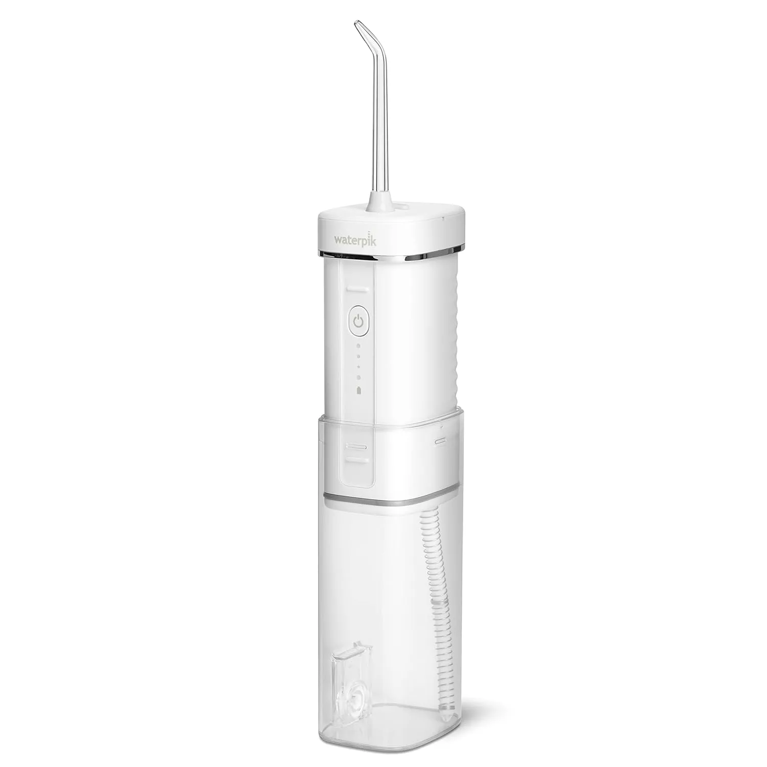 Waterpik Cordless Slide Professional Water Flosser, Portable Collapsible for Travel and Storage, with Travel Bag and 4 Tips, ADA Accepted, Rechargeable and Waterproof, White WF-17CD010-1