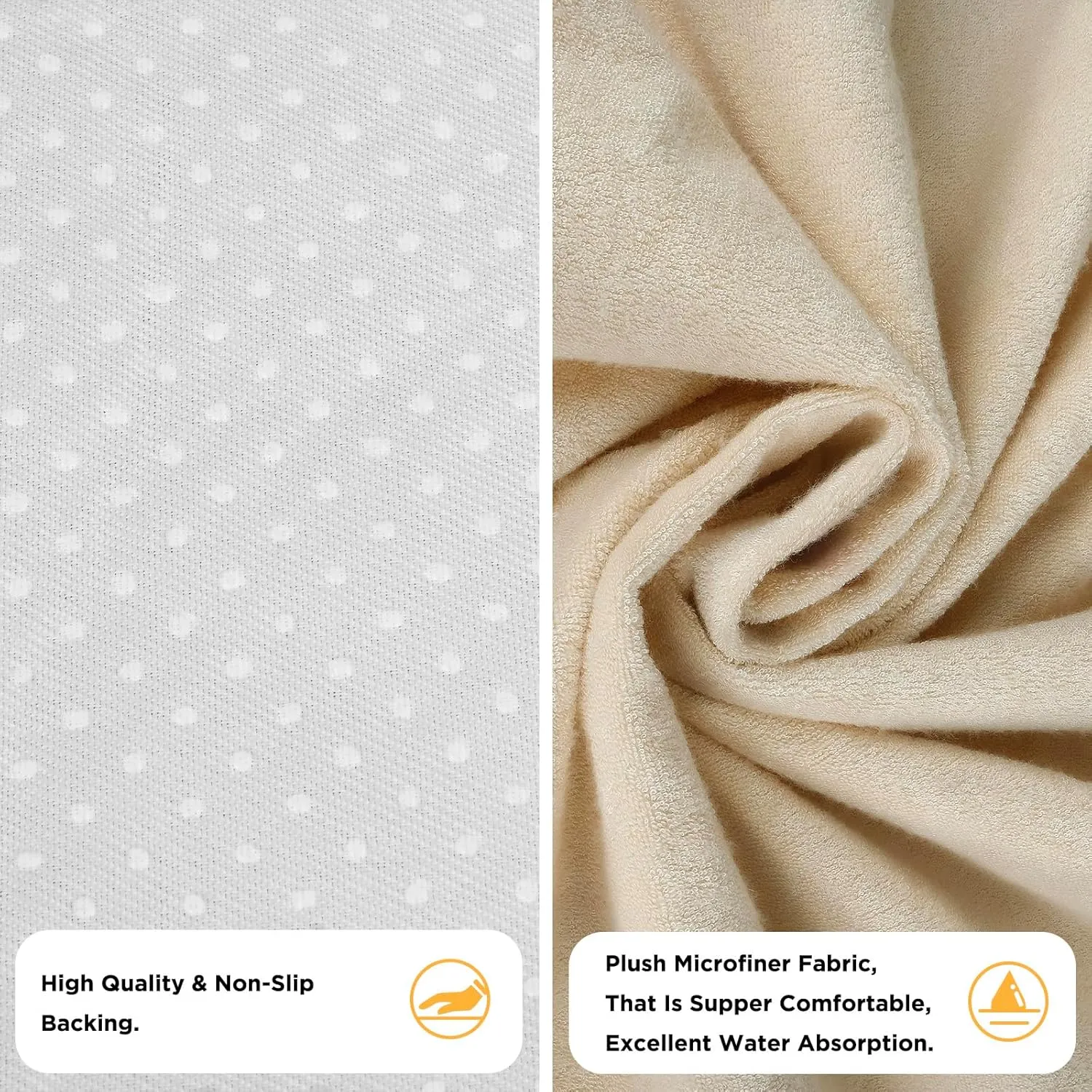 Waterproof Seat Cover Towel, 2PCS Premium Sweat Carseat Protector, Perfect for Universal Anti-Slip Car Truck SUV Seat, Great for Surfing Yoga Gym Workout, Tan