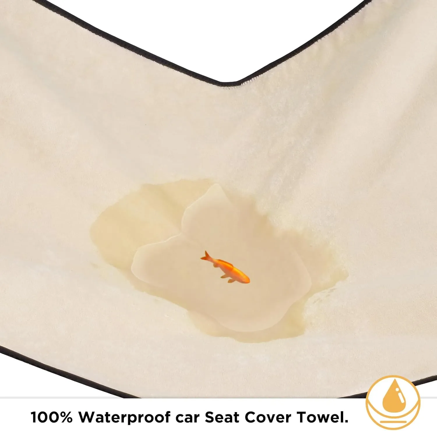 Waterproof Seat Cover Towel, 2PCS Premium Sweat Carseat Protector, Perfect for Universal Anti-Slip Car Truck SUV Seat, Great for Surfing Yoga Gym Workout, Tan