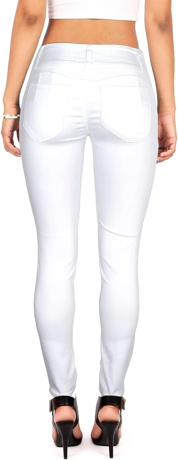 Wax Women's Juniors Body Flattering Mid Rise Skinny Jeans