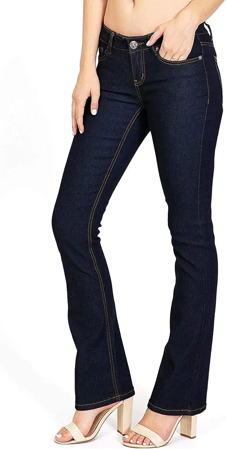 Wax Women's Juniors Body Flattering Mid Rise Skinny Jeans