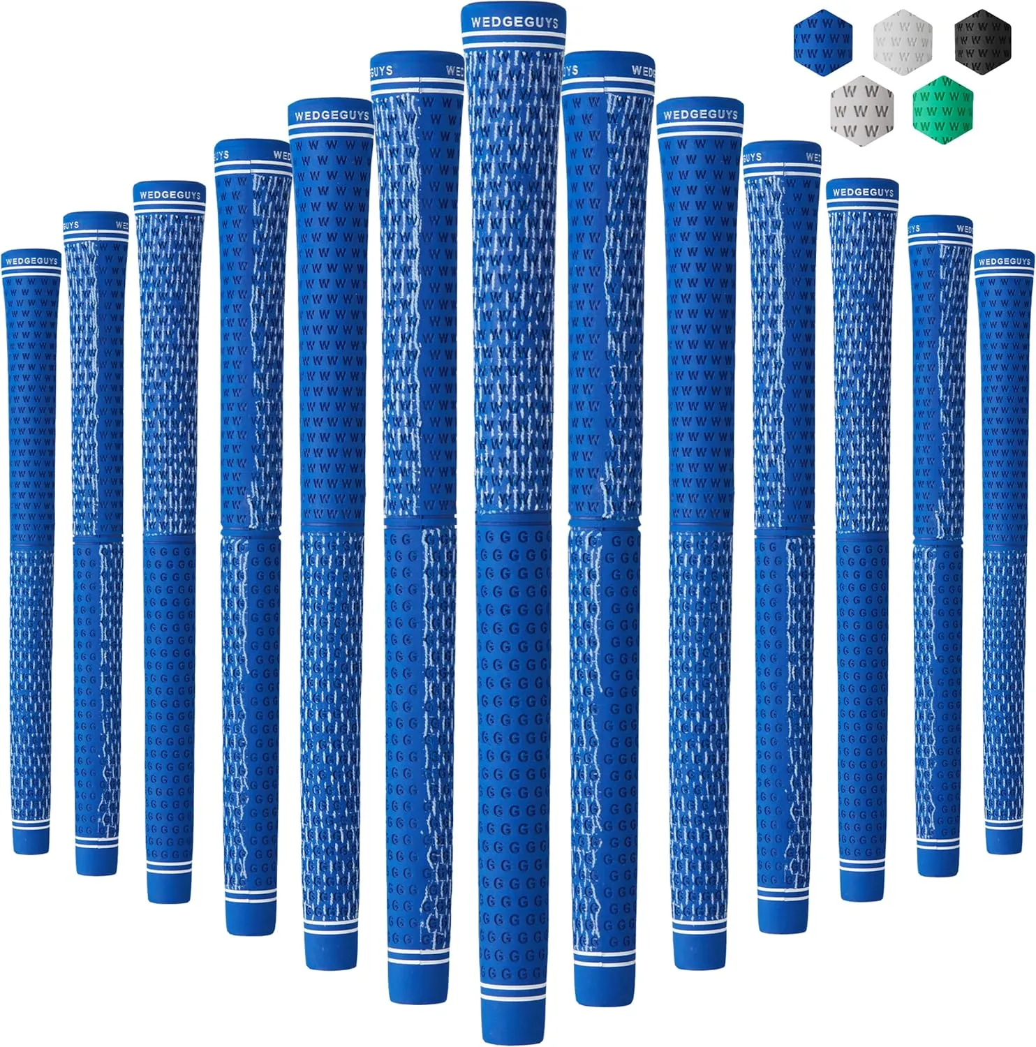 Wedge Guys DC Tour Golf Grips – 4 Grip Zones for Supreme Comfort & Control - All-Weather Performance Golf Club Grips Replacement for Regripping Wedges Drivers Irons Woods Hybrids, Midsize or Standard
