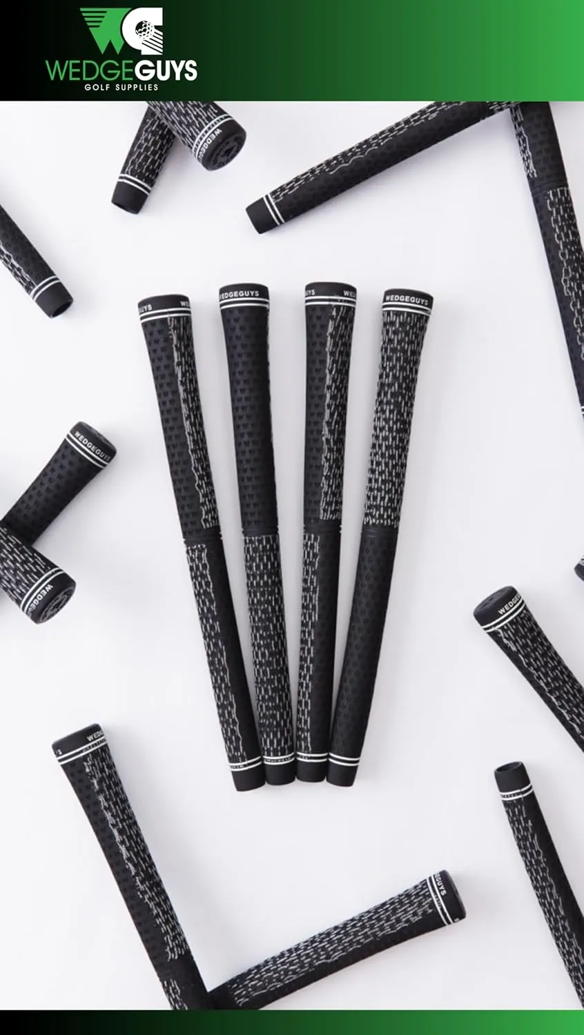 Wedge Guys DC Tour Golf Grips – 4 Grip Zones for Supreme Comfort & Control - All-Weather Performance Golf Club Grips Replacement for Regripping Wedges Drivers Irons Woods Hybrids, Midsize or Standard
