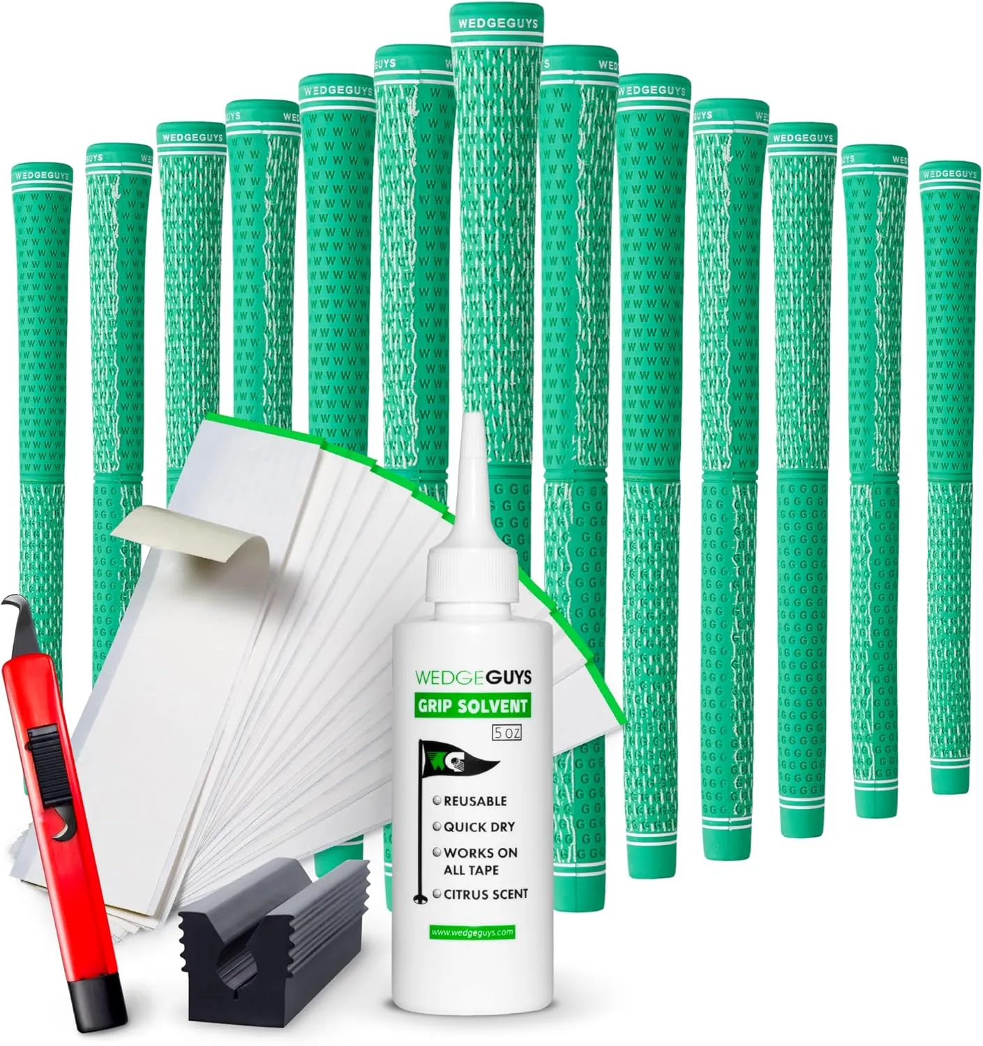Wedge Guys DC Tour Golf Grips Kit – 4 Grip Zones for Supreme Comfort & Control - All-Weather Performance Golf Club Grips Replacement for Regripping Wedges Drivers Irons Hybrids, Midsize or Standard