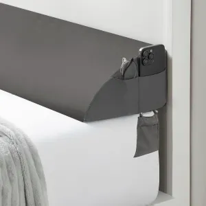 Wedge Pillow Headboard – Plush Headboard Pillow with 2 Side Pockets & 2 Removable Pockets – Compressed Bed Wedge Pillow for Headboard Gap Filling – Soft, Durable, Easy to Use (King)