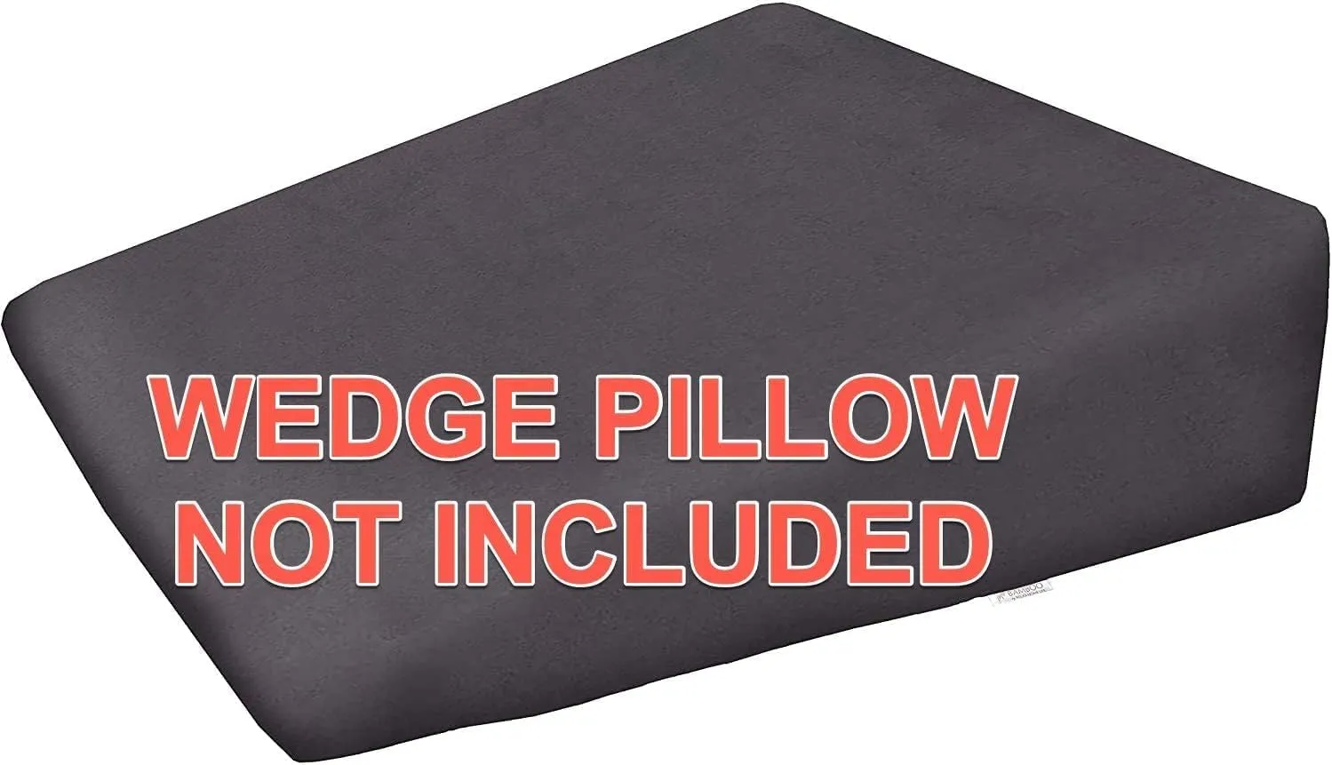 Wedge Pillowcase Designed to Fit Our 7.5" Bed Wedge 25" W x 26" L x 7.5" H, Soft Microfiber Replacement Cover, Fits Most Wedges Up to 27" W x 27" L x 8H (Dark Grey)