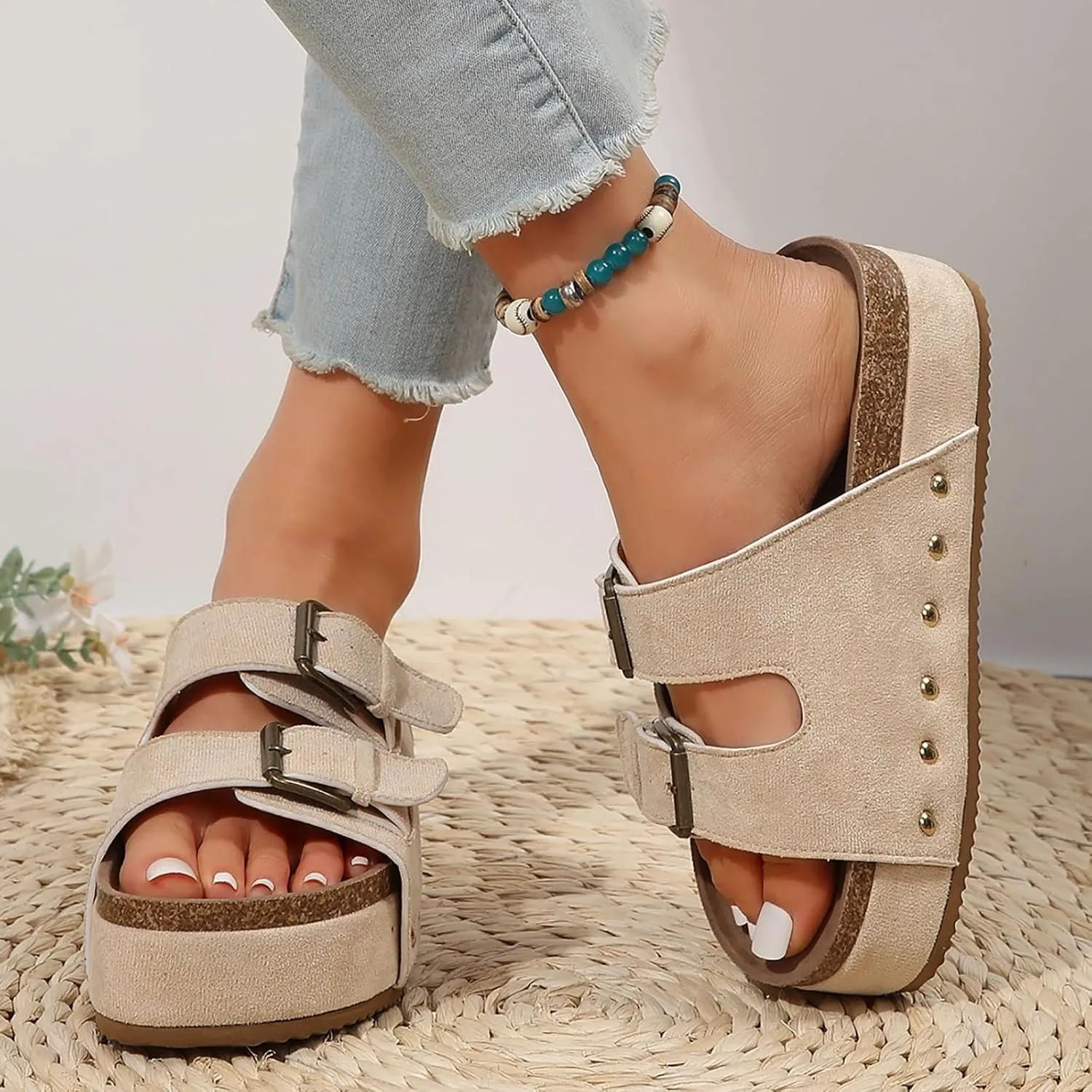 Wedges & Platform Sandals Women Orthopedic Sandals Soft Sole Non-Slip Wedge Sandals for Women Arch Support Summer Slippers Dressy Shoes Hollow Out Travel Slipper, 6, 1-black