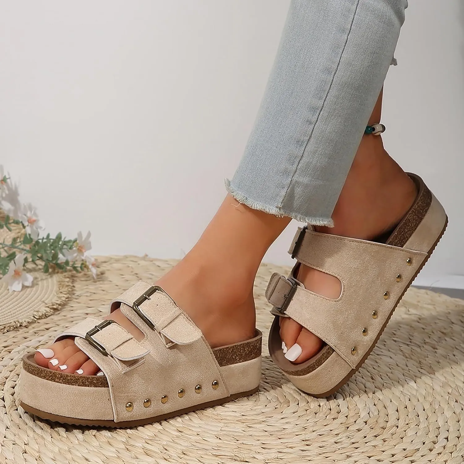 Wedges & Platform Sandals Women Orthopedic Sandals Soft Sole Non-Slip Wedge Sandals for Women Arch Support Summer Slippers Dressy Shoes Hollow Out Travel Slipper, 6, 1-black
