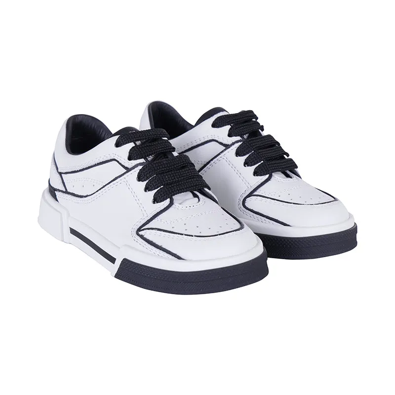 White Leather Trainer