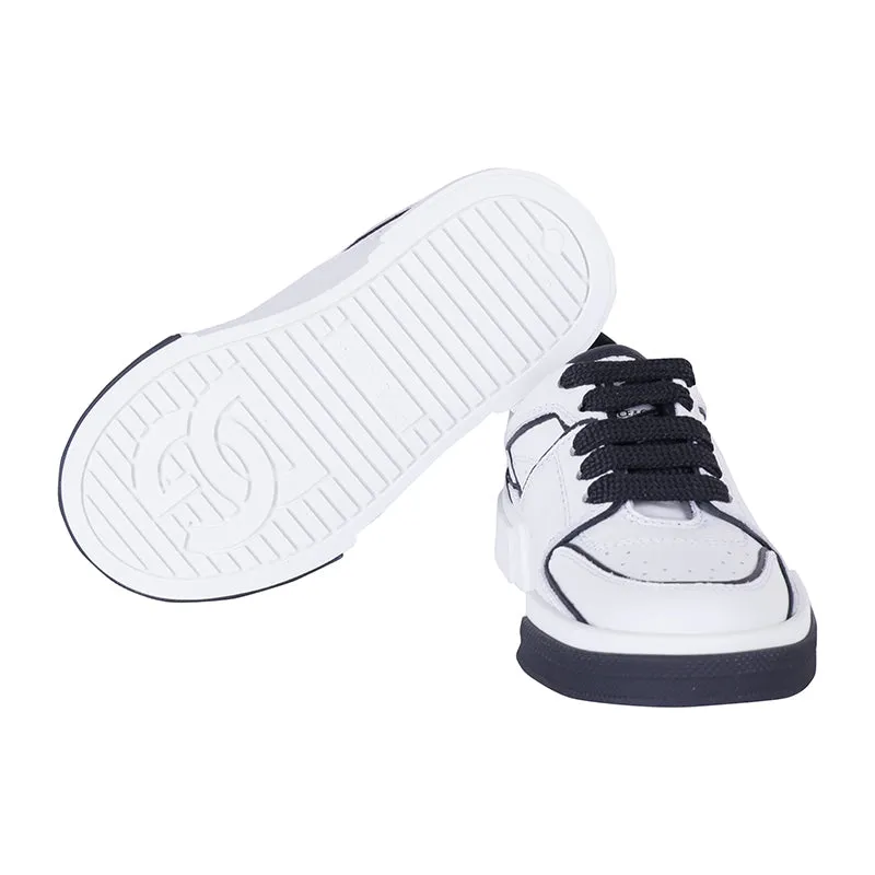 White Leather Trainer